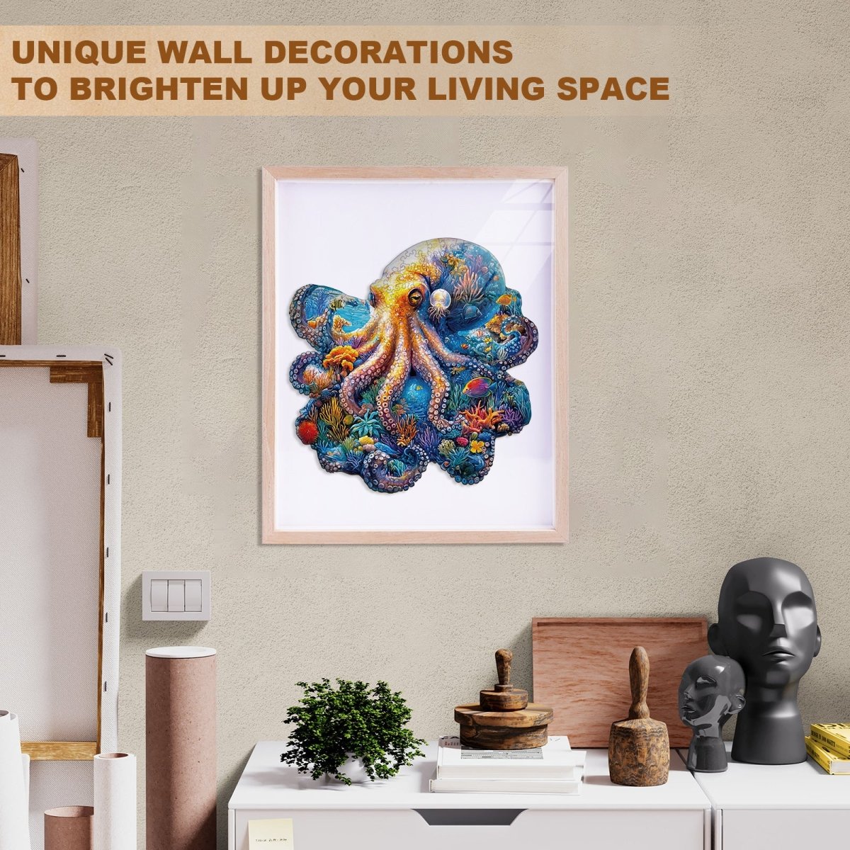 Underwater world - octopus Wooden Jigsaw Puzzle - KAAYEE Puzzle