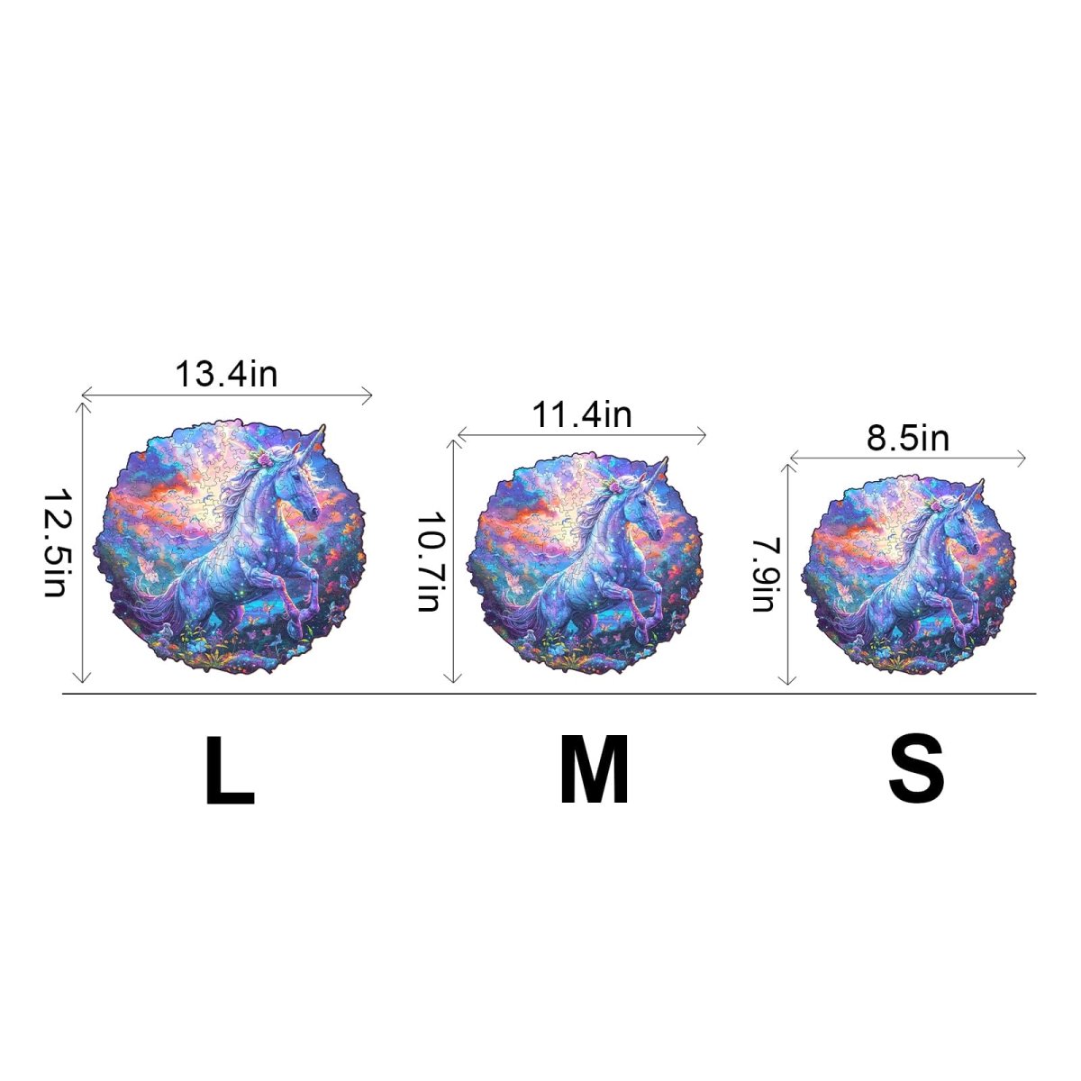 Unicorn in Fantasyland Wooden Jigsaw Puzzle - KAAYEE Puzzle