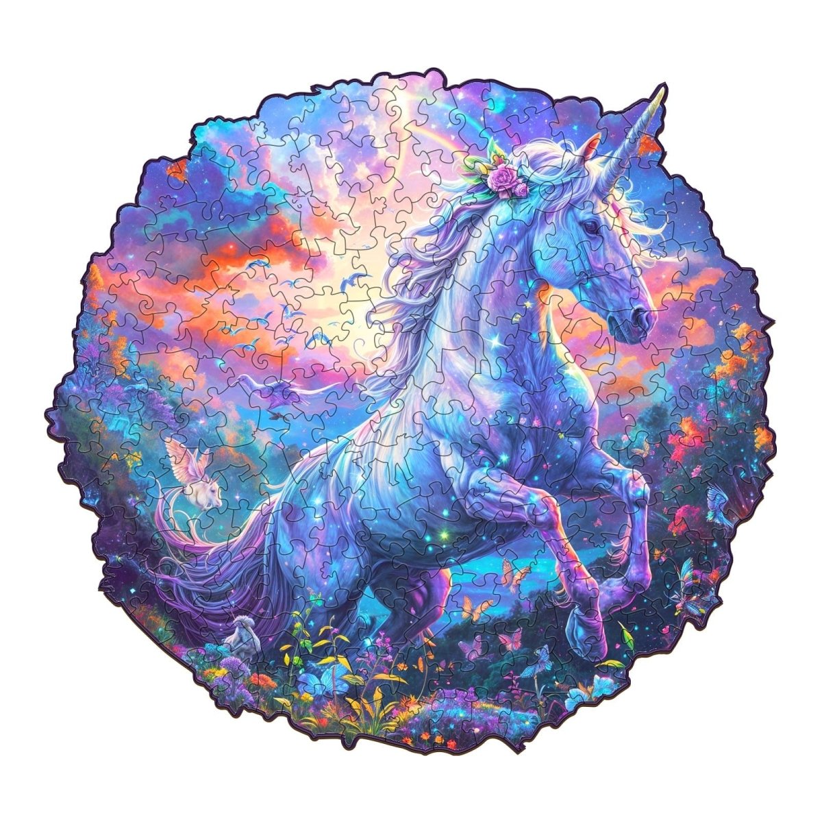 Unicorn in Fantasyland Wooden Jigsaw Puzzle - KAAYEE Puzzle