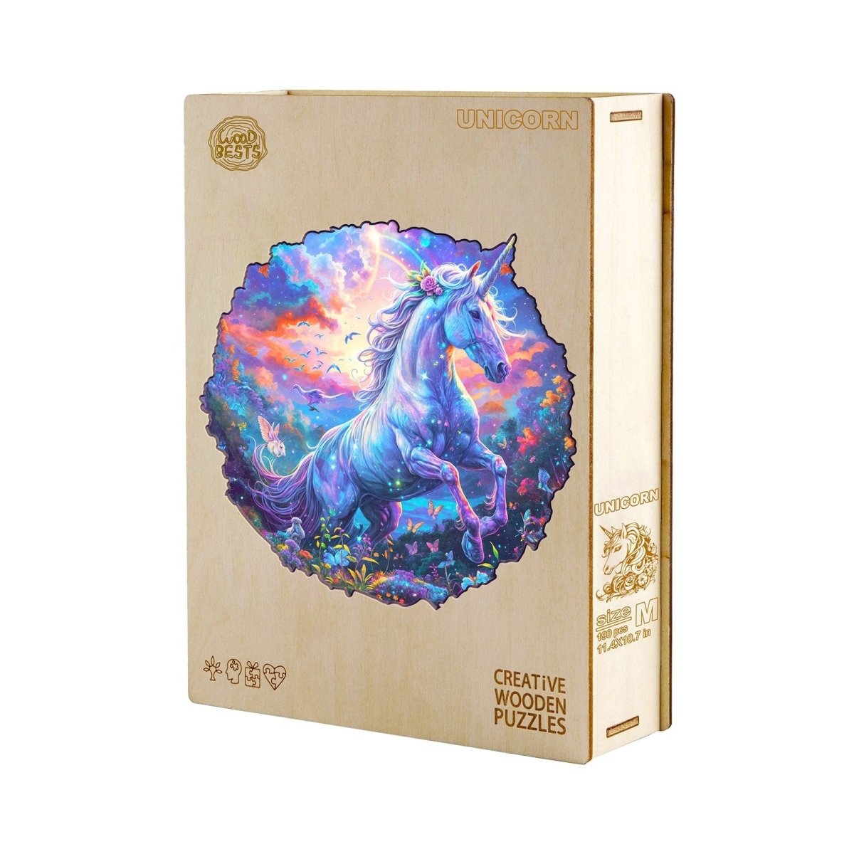 Unicorn in Fantasyland Wooden Jigsaw Puzzle - KAAYEE Puzzle
