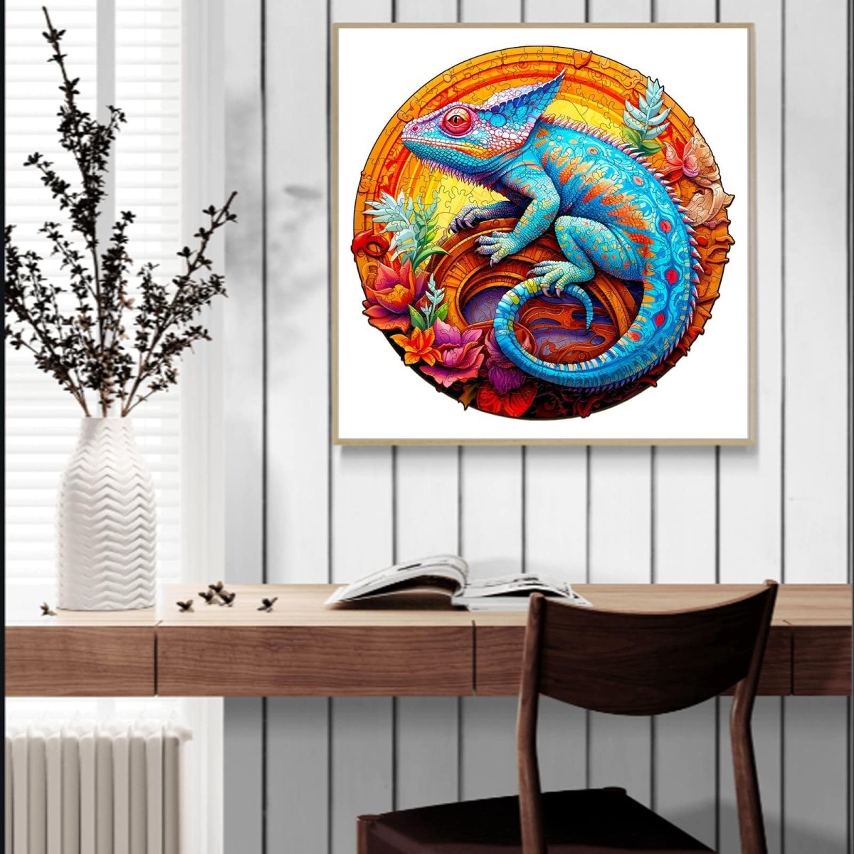 Unique Chameleon Wooden Jigsaw Puzzle - KAAYEE Puzzle