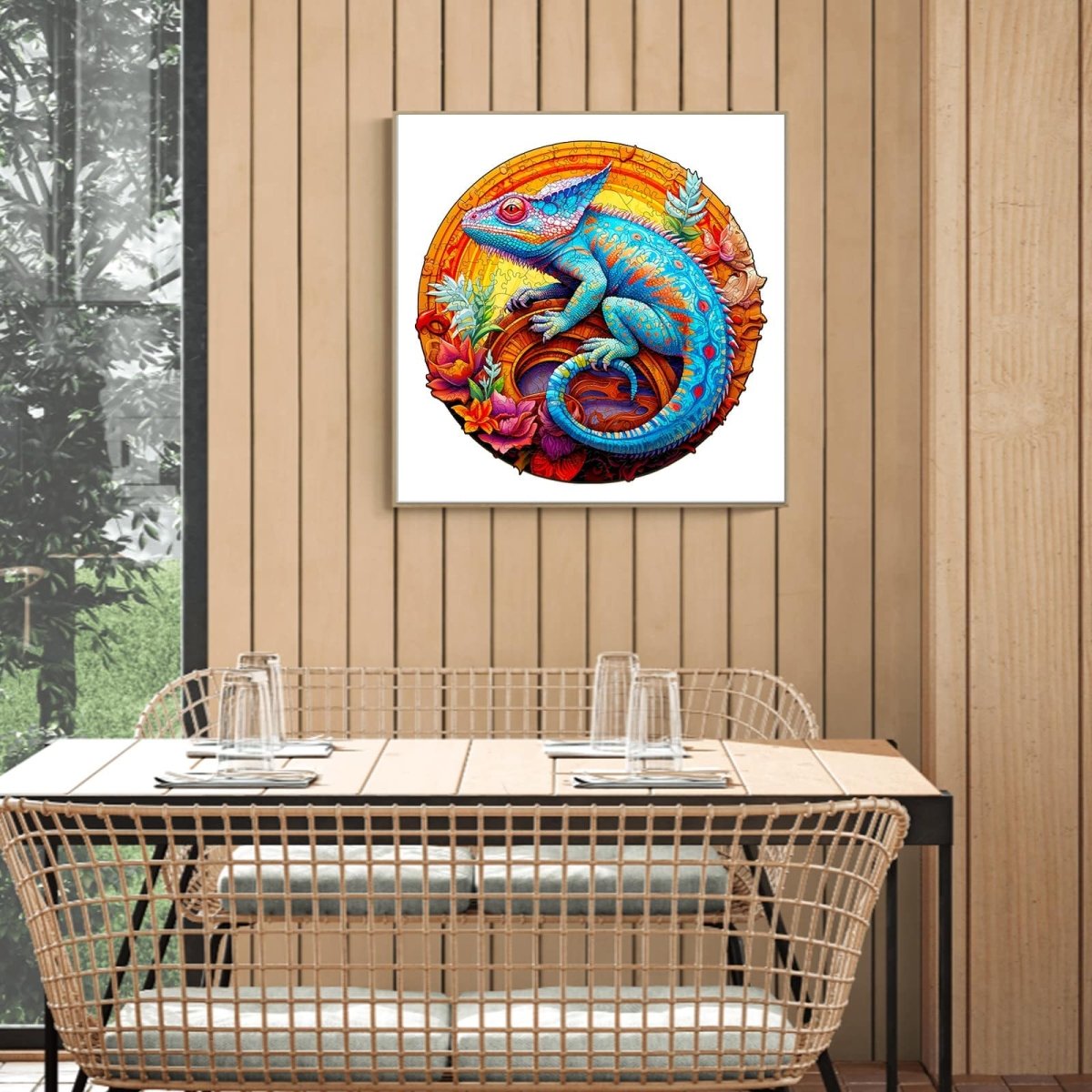 Unique Chameleon Wooden Jigsaw Puzzle - KAAYEE Puzzle