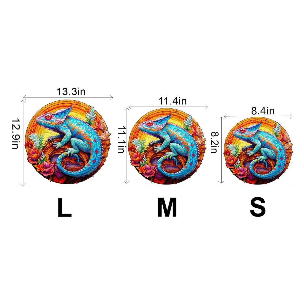 Unique Chameleon Wooden Jigsaw Puzzle - KAAYEE Puzzle