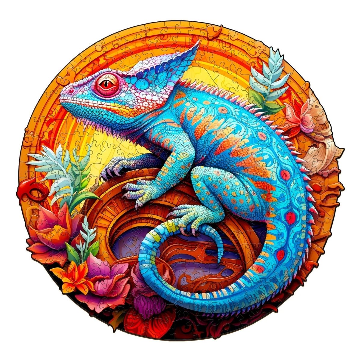 Unique Chameleon Wooden Jigsaw Puzzle - KAAYEE Puzzle