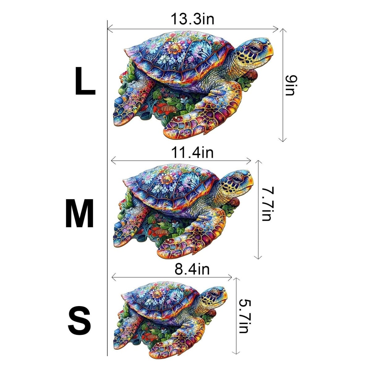 Unique Turtle Wooden Jigsaw Puzzle - KAAYEE Puzzle