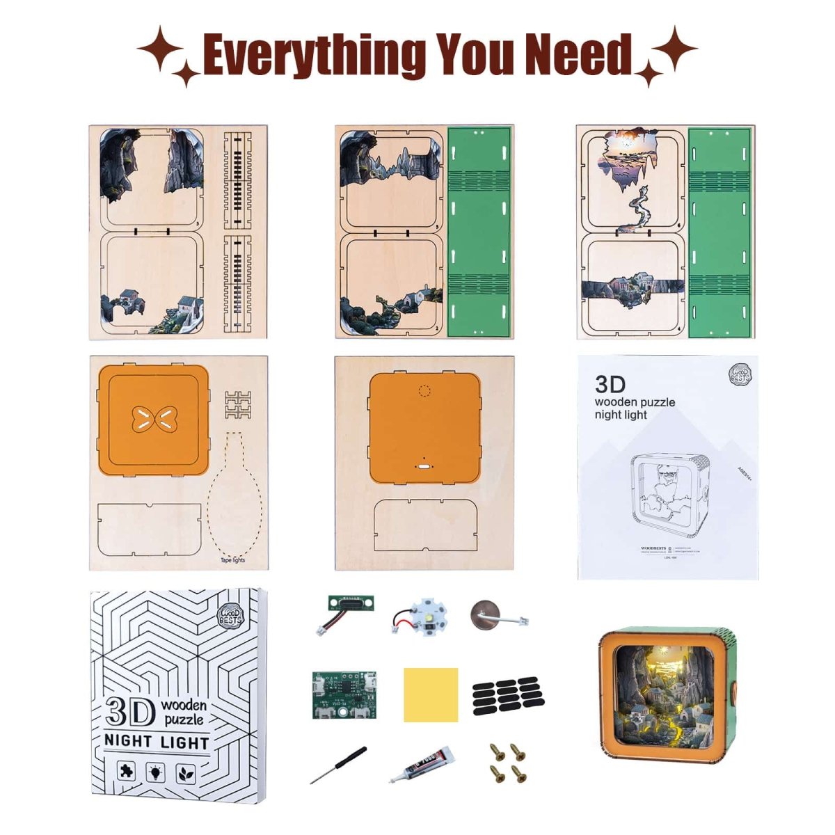 Valley Village Night Light - KAAYEE Puzzle