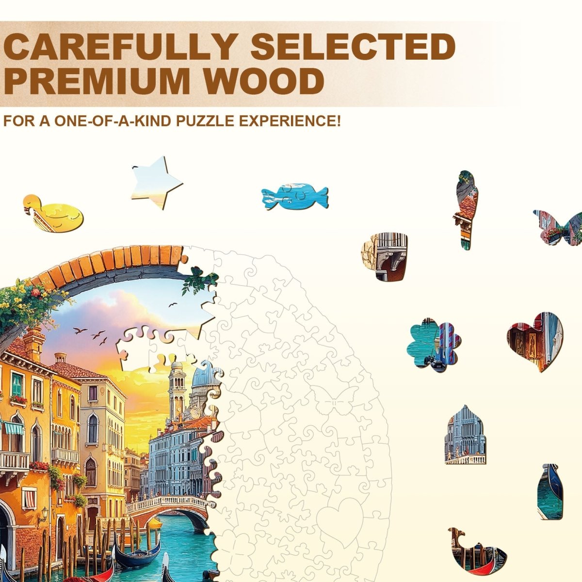 Venice Water City Wooden Jigsaw Puzzle - KAAYEE Puzzle