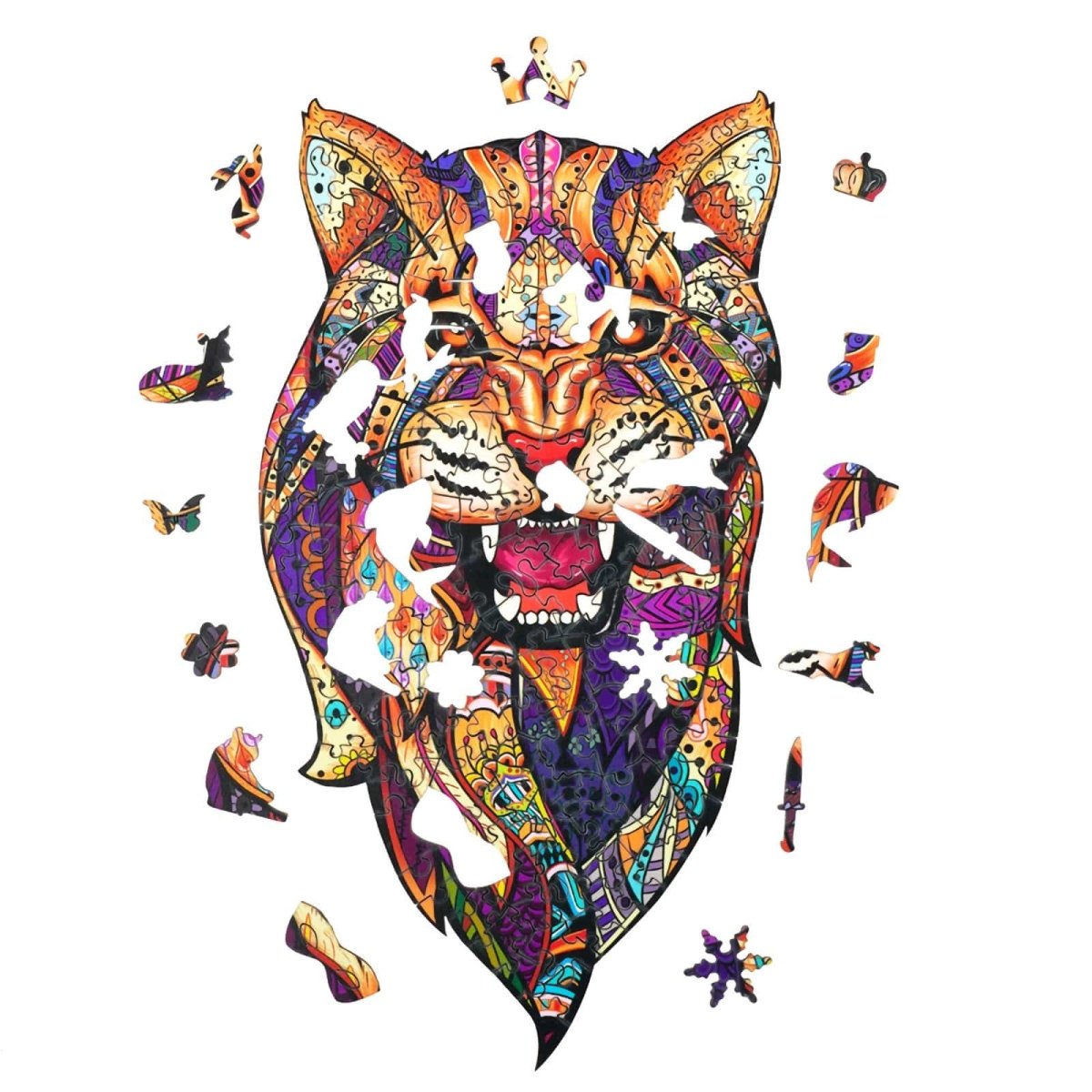 VIGILANT LEOPARD Wooden Jigsaw Puzzle - KAAYEE Puzzle