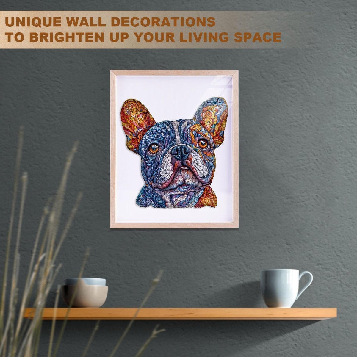 Vivid Bulldog Wooden Jigsaw Puzzle - KAAYEE Puzzle