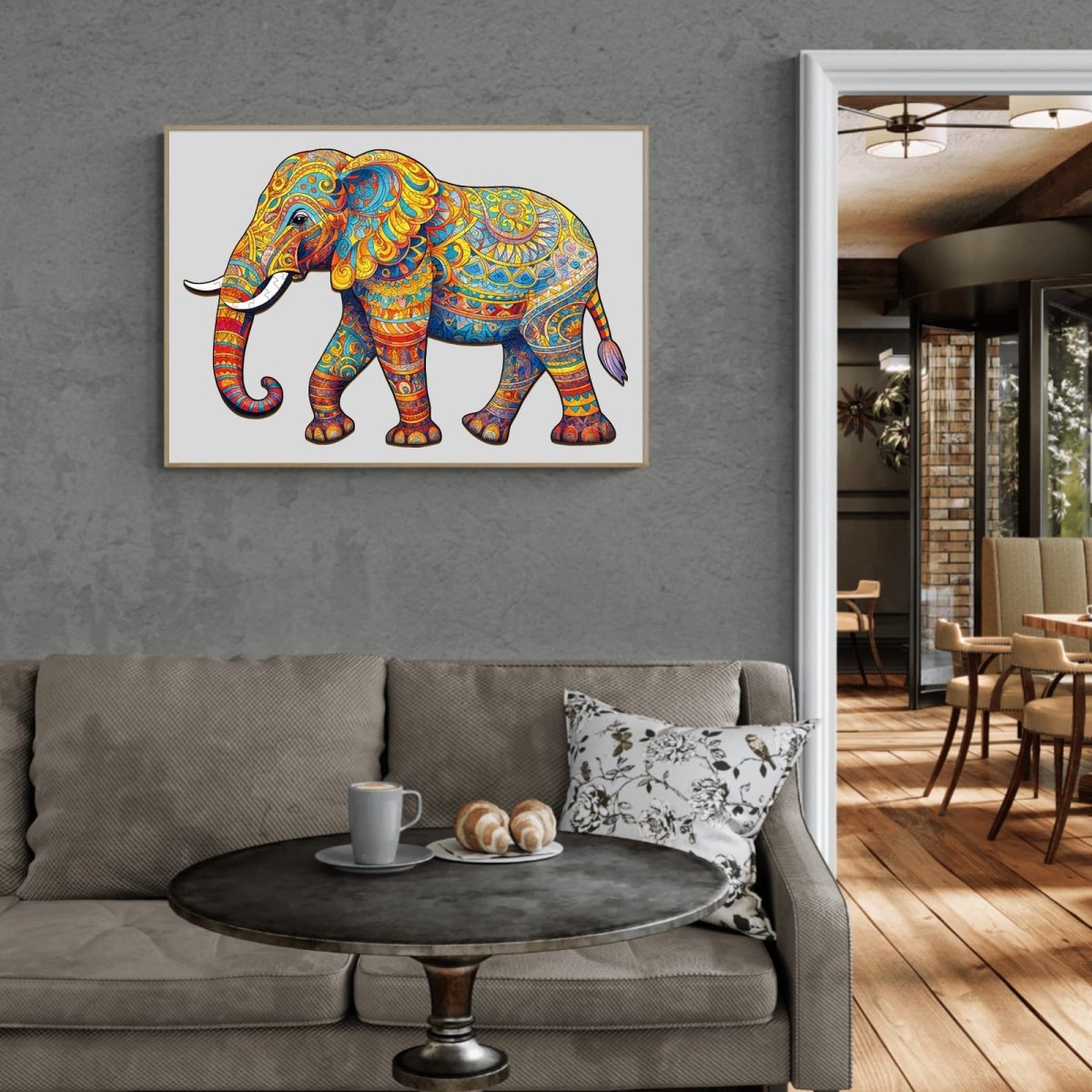 Walking Elephant Wooden Jigsaw Puzzle - KAAYEE Puzzle
