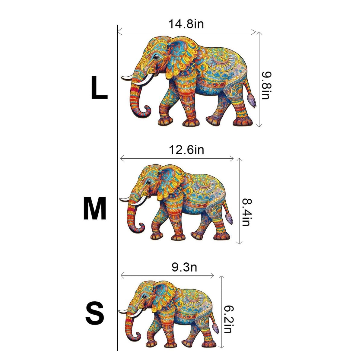 Walking Elephant Wooden Jigsaw Puzzle - KAAYEE Puzzle