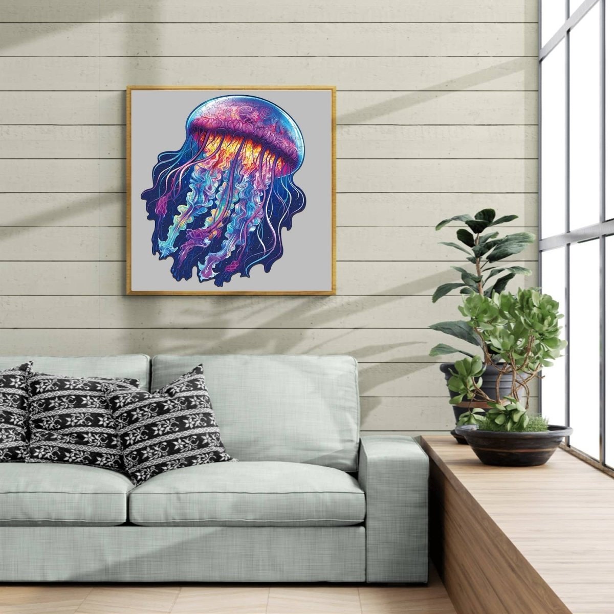Watercolor Jellyfish Wooden Jigsaw Puzzle - KAAYEE Puzzle