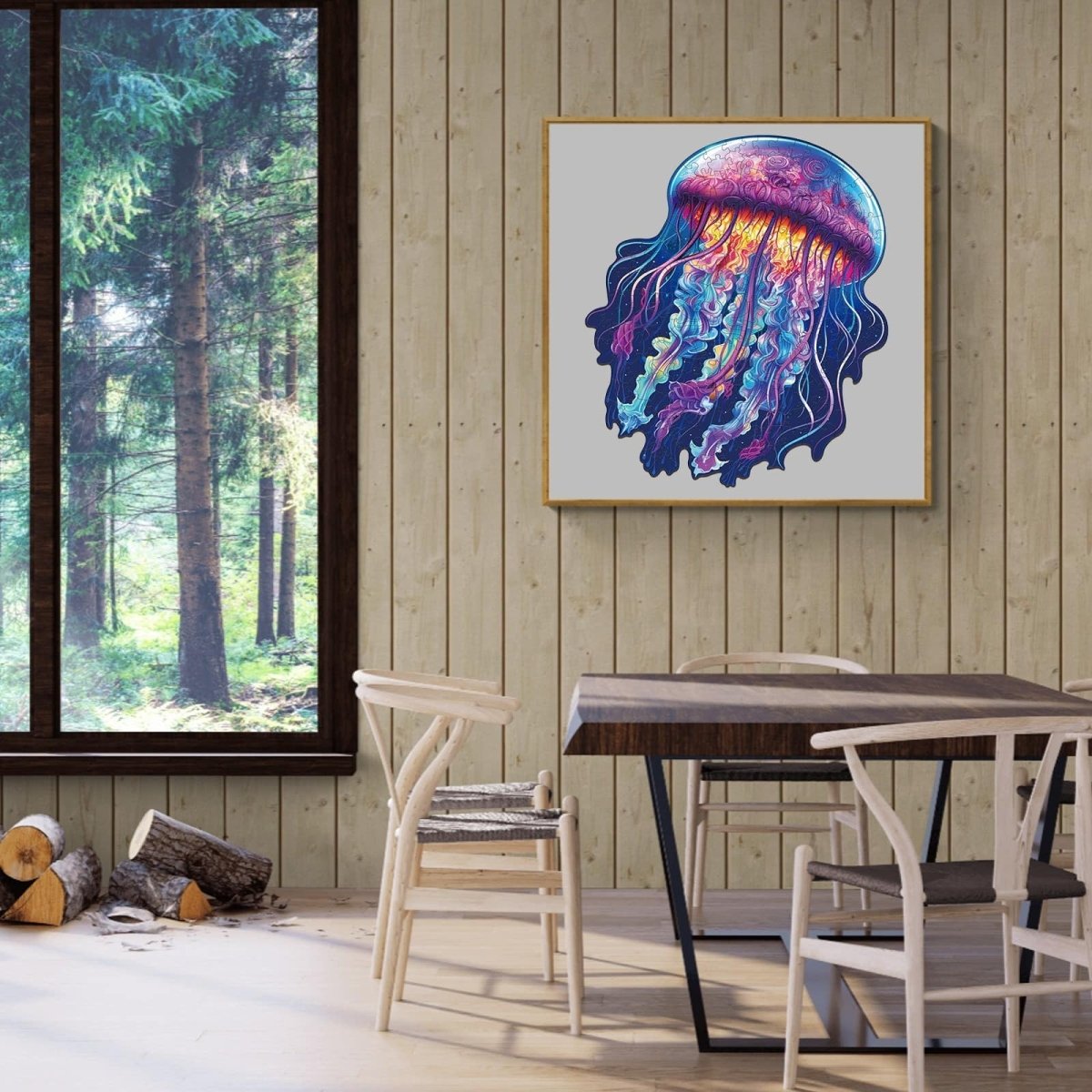 Watercolor Jellyfish Wooden Jigsaw Puzzle - KAAYEE Puzzle