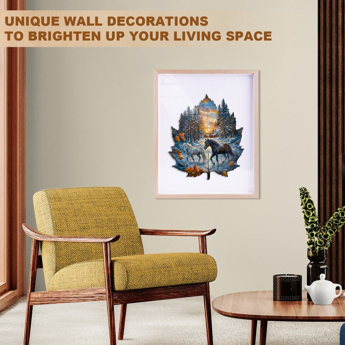 Winter of the stallion Wooden Jigsaw Puzzle - KAAYEE Puzzle