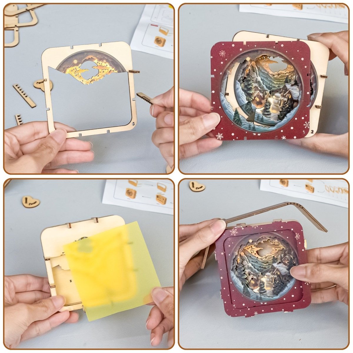 Winter Village Night Light - KAAYEE Puzzle