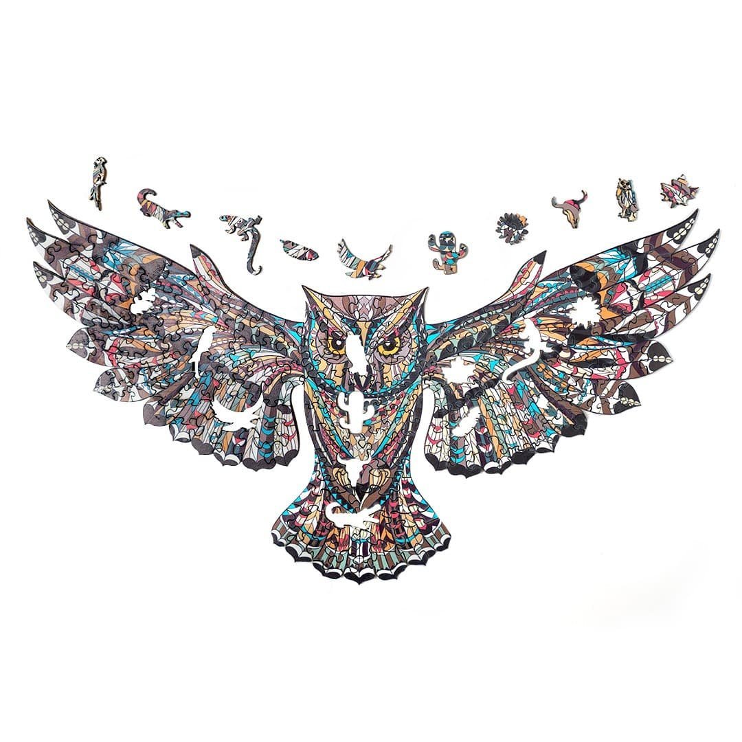 WISE OWL Wooden Jigsaw Puzzle - KAAYEE Puzzle