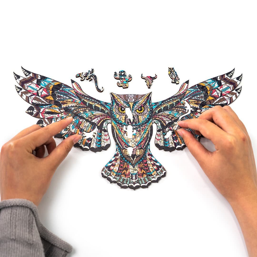 WISE OWL Wooden Jigsaw Puzzle - KAAYEE Puzzle