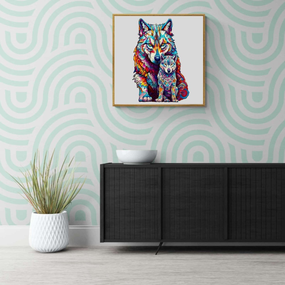 WOLF FAMILY Wooden Jigsaw Puzzle - KAAYEE Puzzle