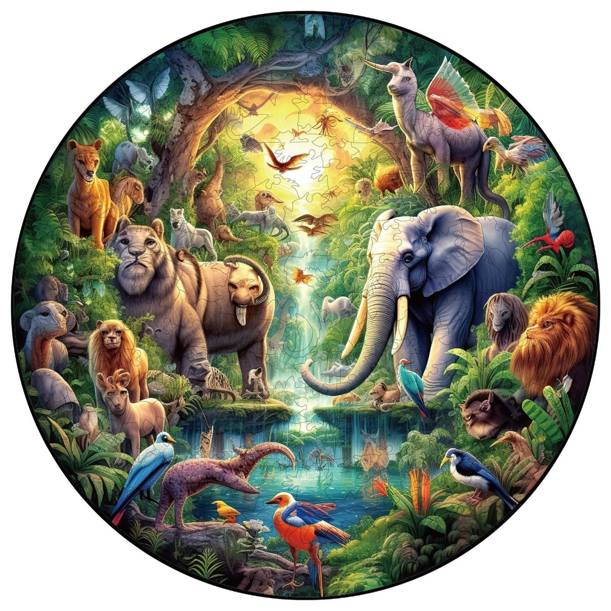 Wonderful Animals Wooden Jigsaw Puzzle - KAAYEE Puzzle