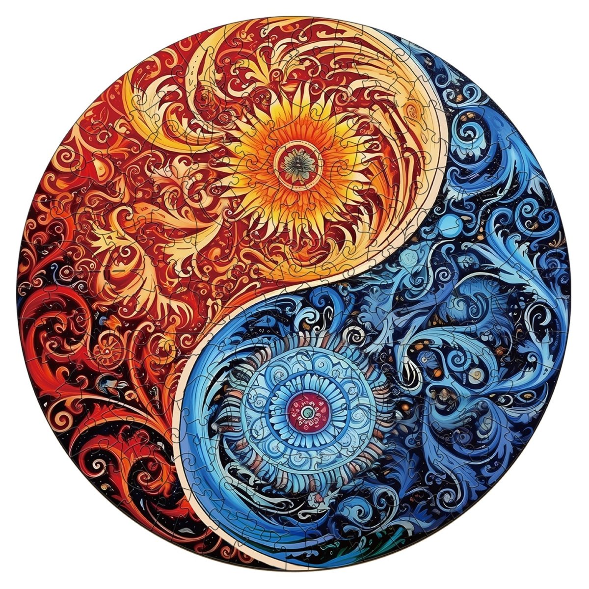 Yin Yang 2 Wooden Jigsaw Puzzle - KAAYEE Puzzle