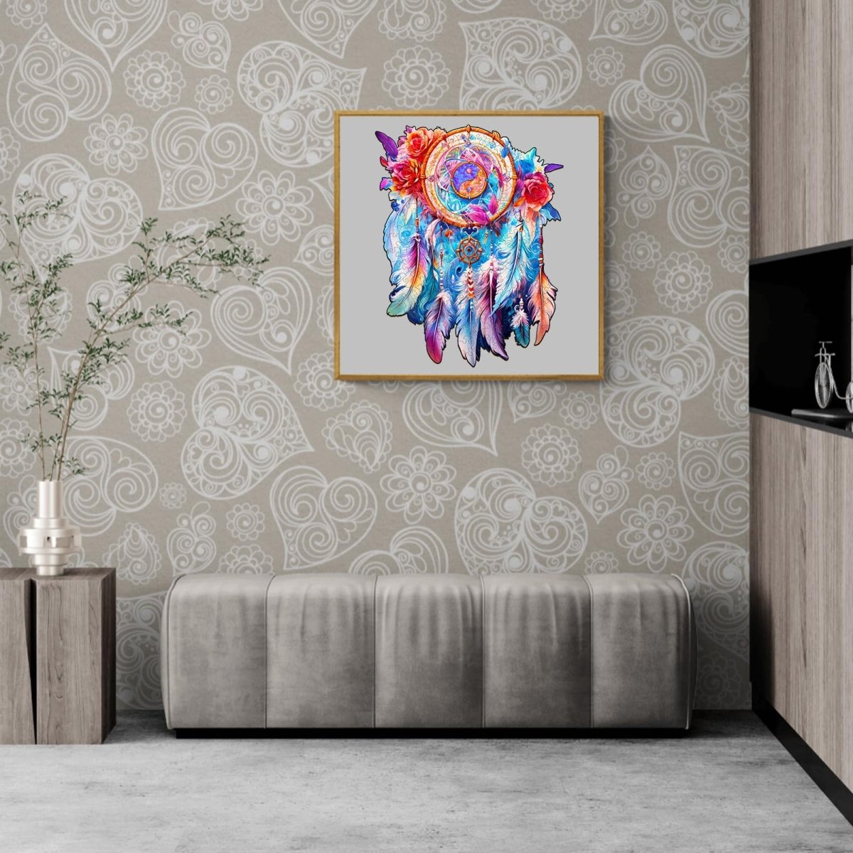 Yin Yang Dream Catcher Wooden Jigsaw Puzzle - KAAYEE Puzzle