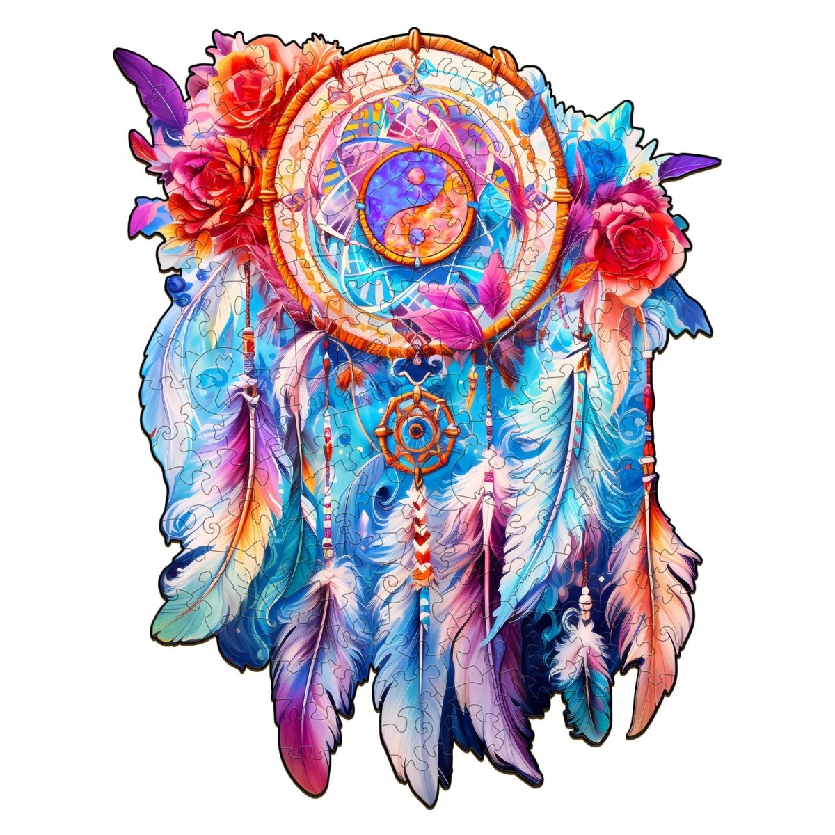 Yin Yang Dream Catcher Wooden Jigsaw Puzzle - KAAYEE Puzzle