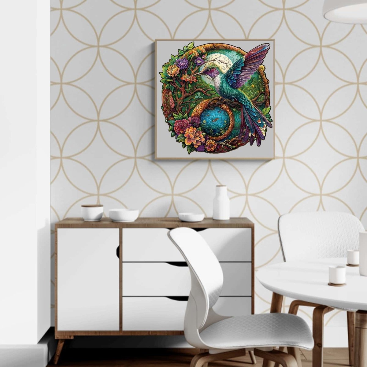 Yin Yang Hummingbird 2 Wooden Jigsaw Puzzle - KAAYEE Puzzle