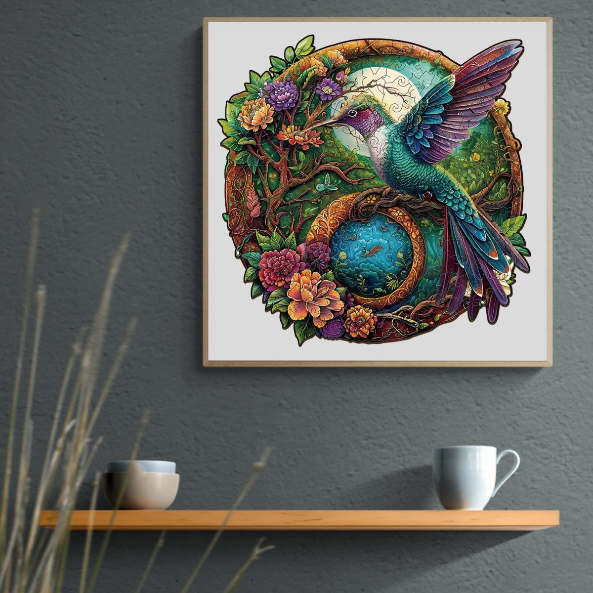 Yin Yang Hummingbird 2 Wooden Jigsaw Puzzle - KAAYEE Puzzle