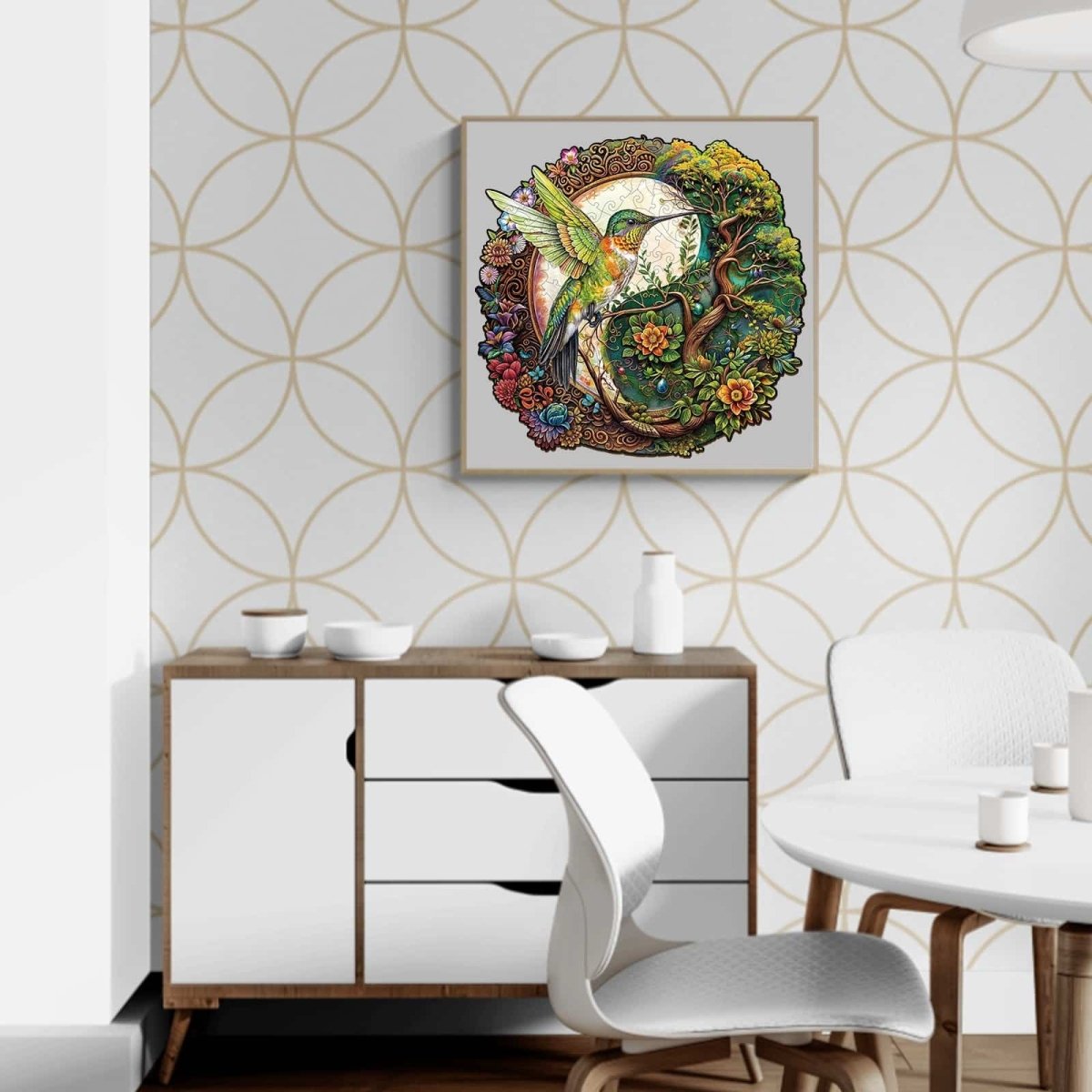 Yin Yang Hummingbird Wooden Jigsaw Puzzle - KAAYEE Puzzle