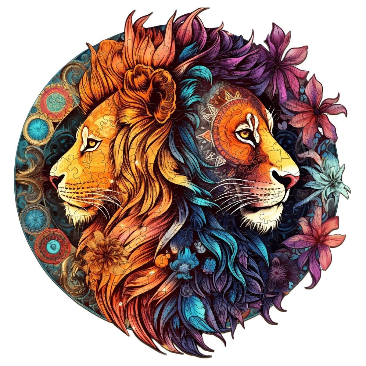 Yin Yang Lion 2 Wooden Jigsaw Puzzle - KAAYEE Puzzle