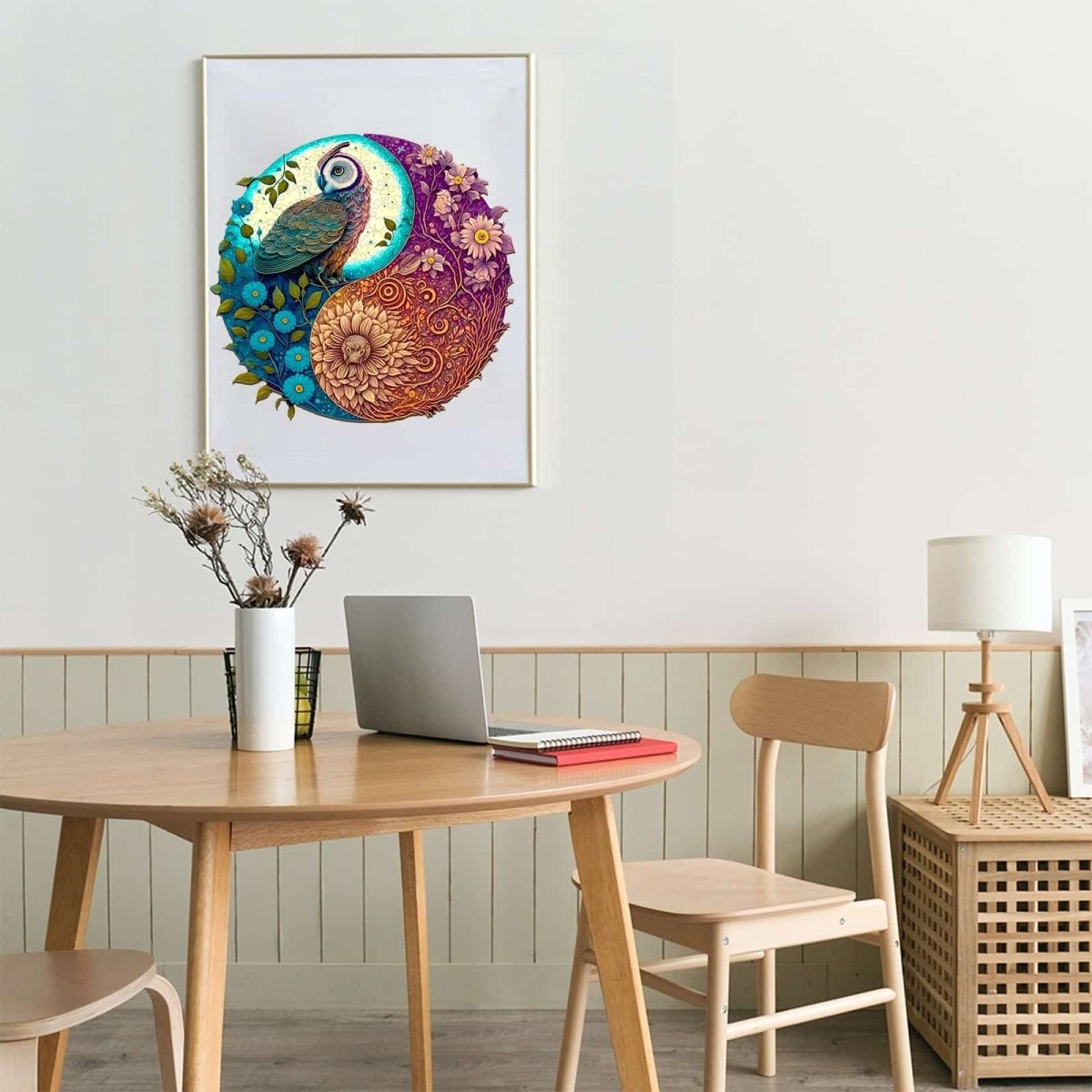 Yin Yang Owl 2 Wooden Jigsaw Puzzle - KAAYEE Puzzle