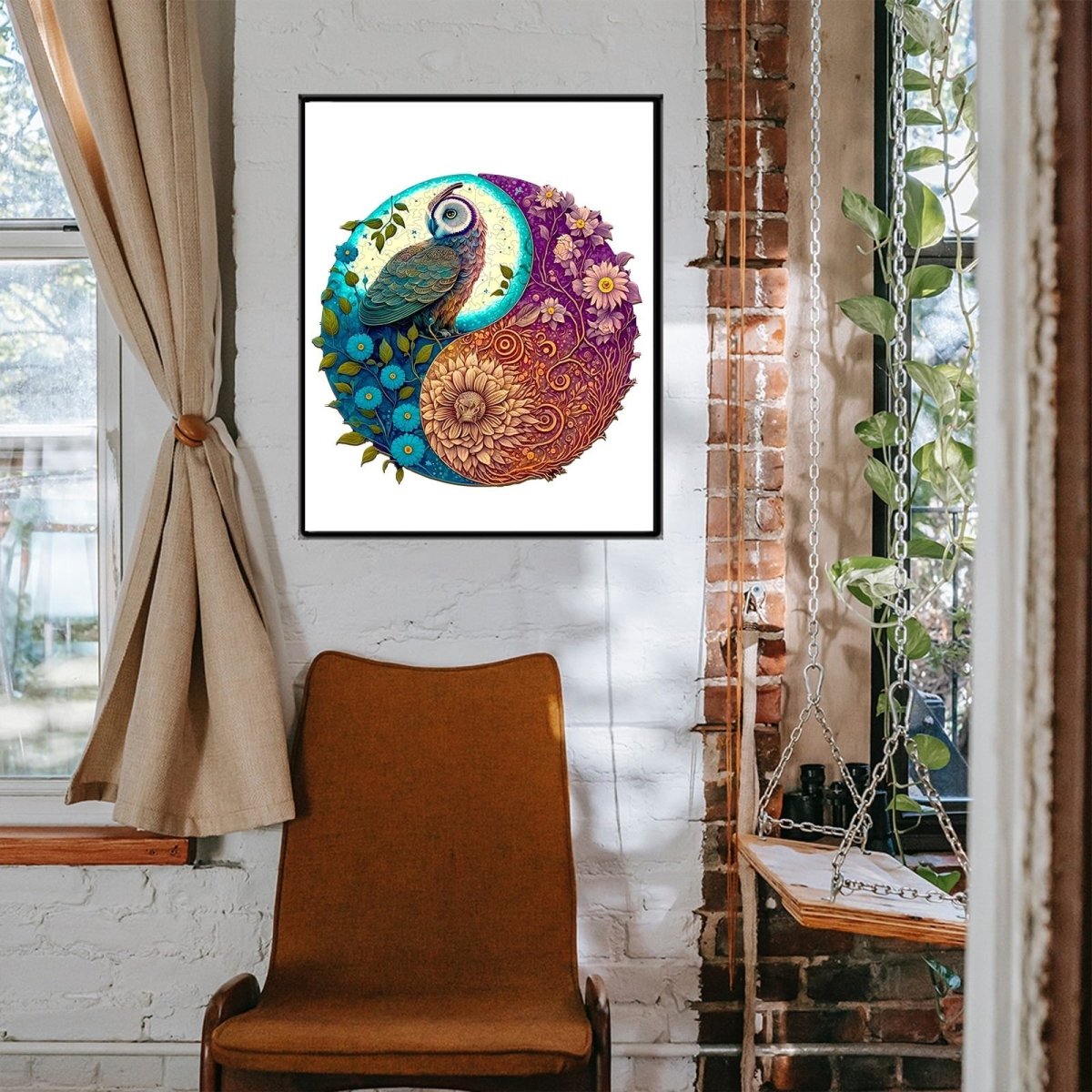 Yin Yang Owl 2 Wooden Jigsaw Puzzle - KAAYEE Puzzle