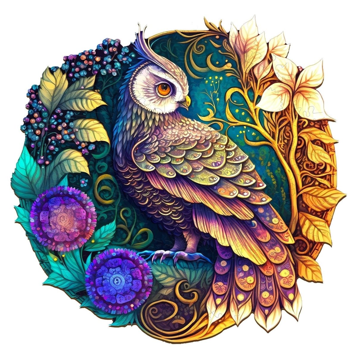 Yin Yang Owl 3 Wooden Jigsaw Puzzle - KAAYEE Puzzle