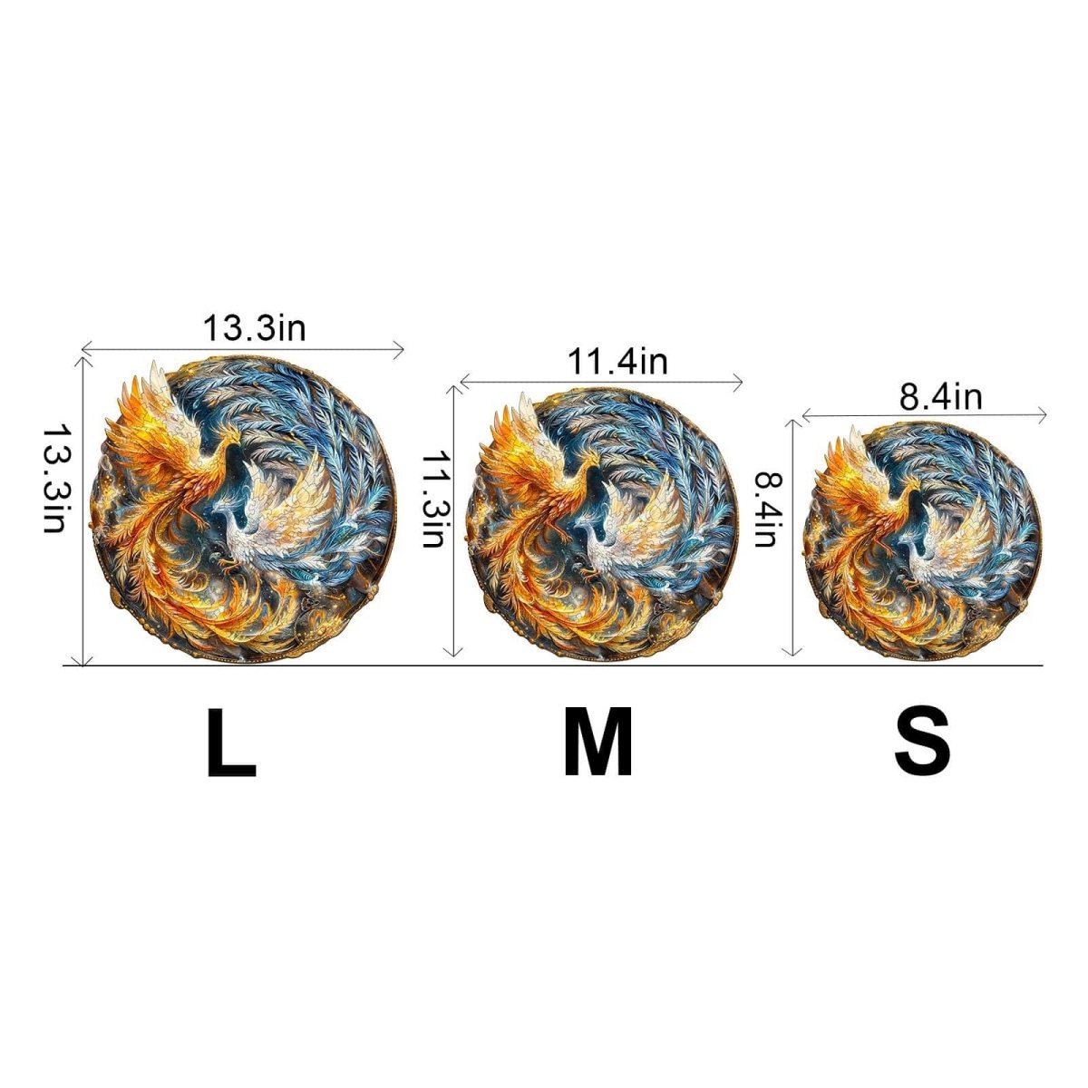 Yin Yang Phoenix 2 Wooden Jigsaw Puzzle - KAAYEE Puzzle