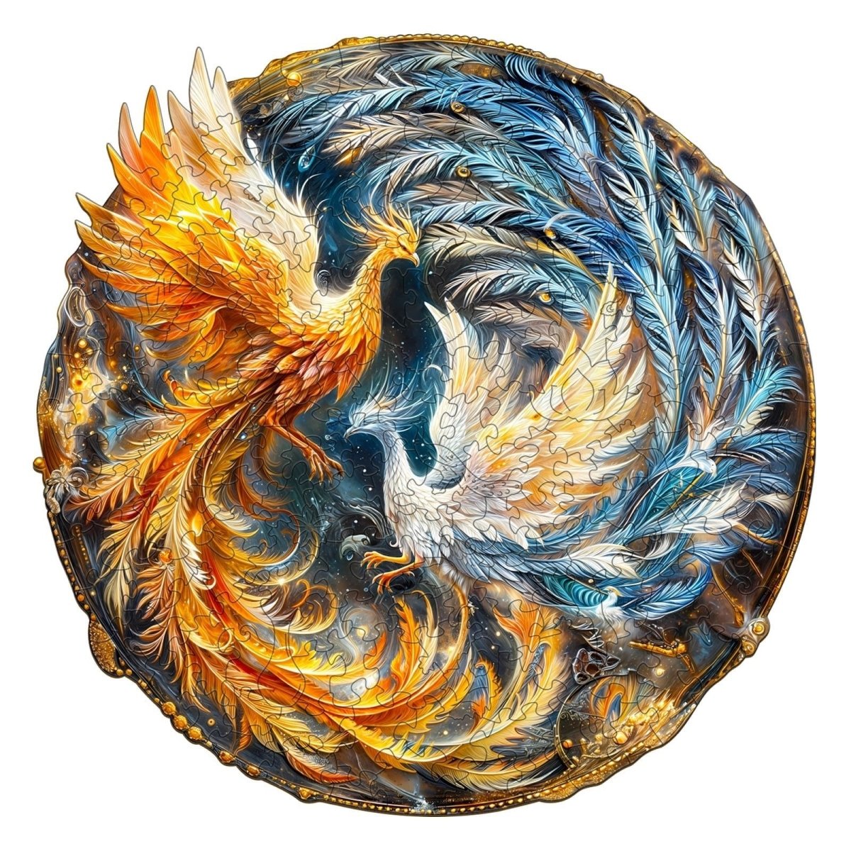 Yin Yang Phoenix 2 Wooden Jigsaw Puzzle - KAAYEE Puzzle