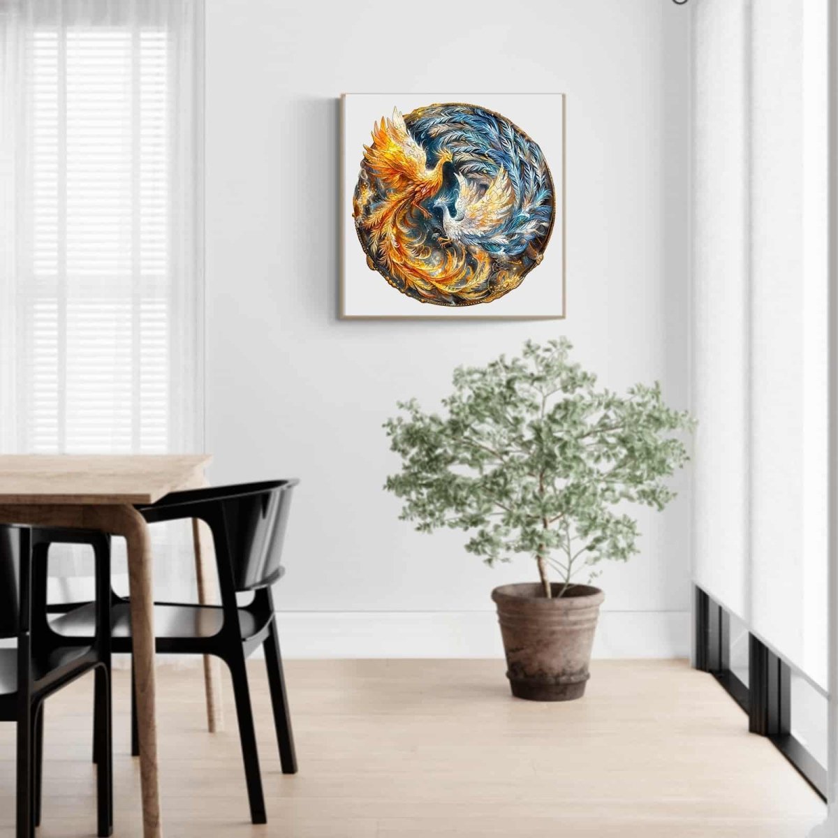 Yin Yang Phoenix 2 Wooden Jigsaw Puzzle - KAAYEE Puzzle