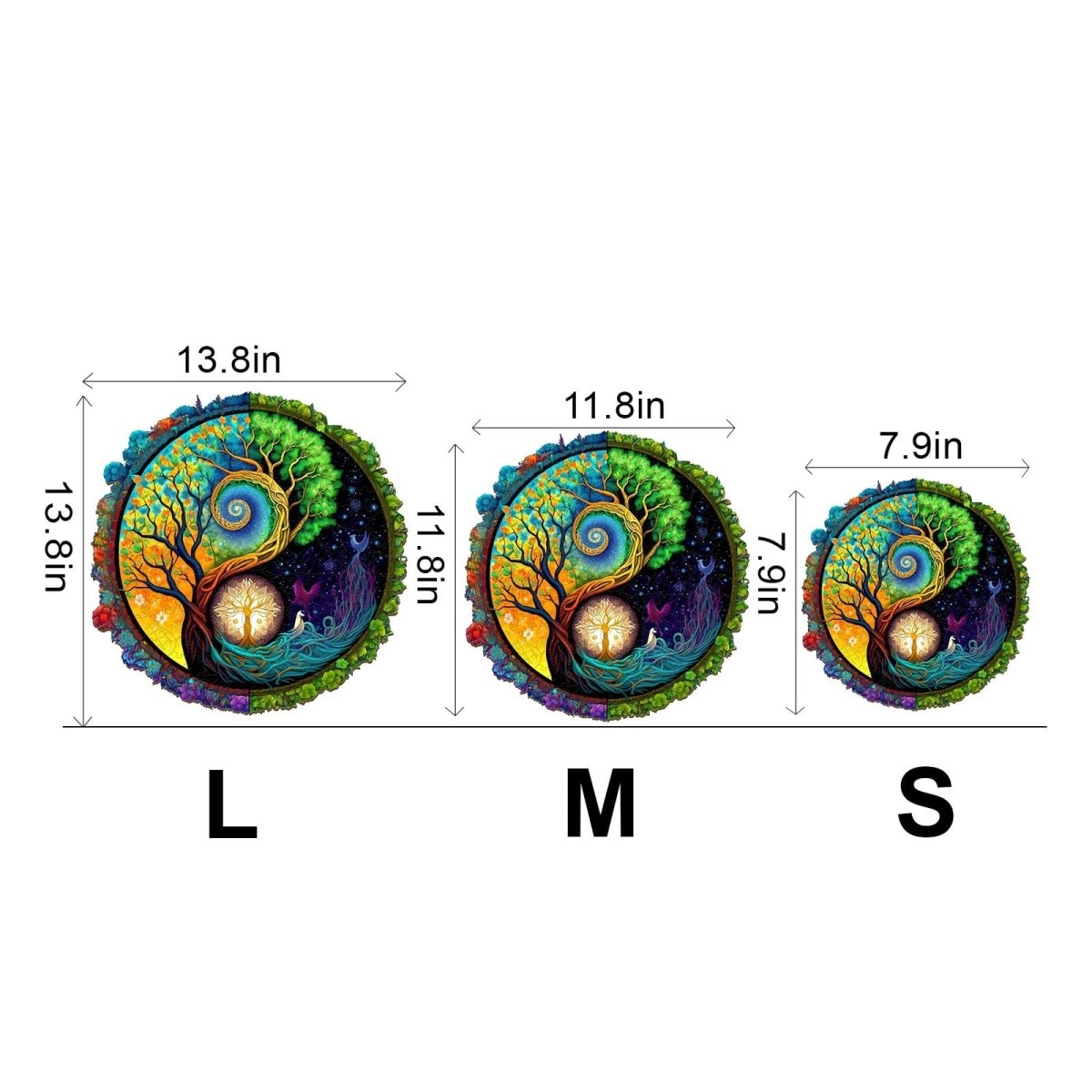 Yin Yang Tree of Life 2 Wooden Jigsaw Puzzle - KAAYEE Puzzle