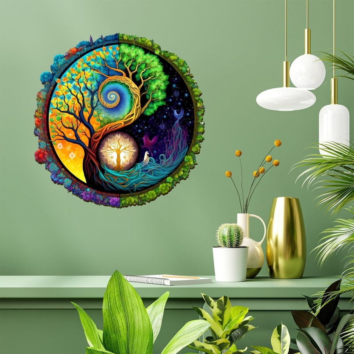 Yin Yang Tree of Life 2 Wooden Jigsaw Puzzle - KAAYEE Puzzle