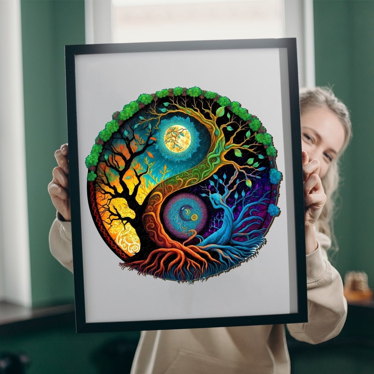 Yin Yang Tree of Life 3 Wooden Jigsaw Puzzle - KAAYEE Puzzle