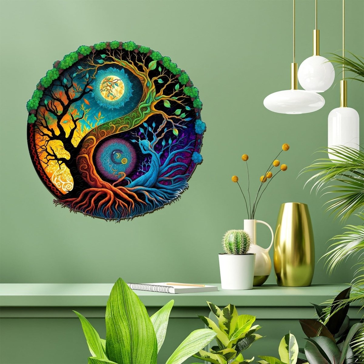 Yin Yang Tree of Life 3 Wooden Jigsaw Puzzle - KAAYEE Puzzle