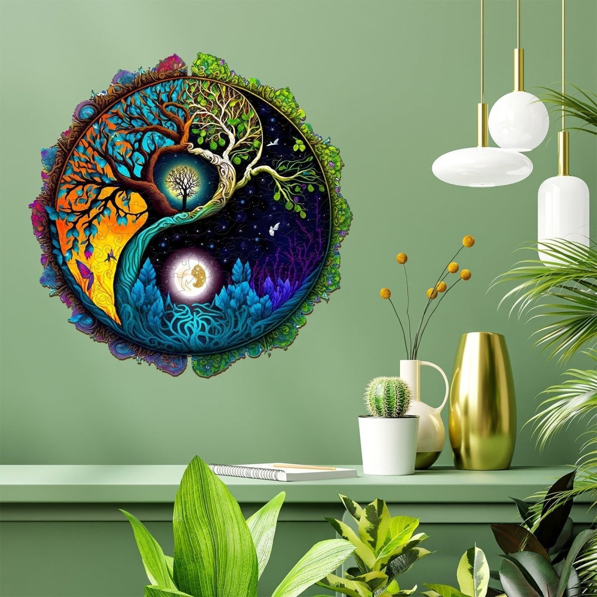 Yin Yang Tree of Life 4 Wooden Jigsaw Puzzle - KAAYEE Puzzle