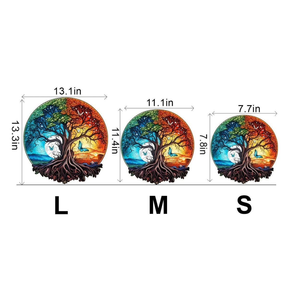 YIN YANG TREE OF LIFE 5 Wooden Jigsaw Puzzle - KAAYEE Puzzle