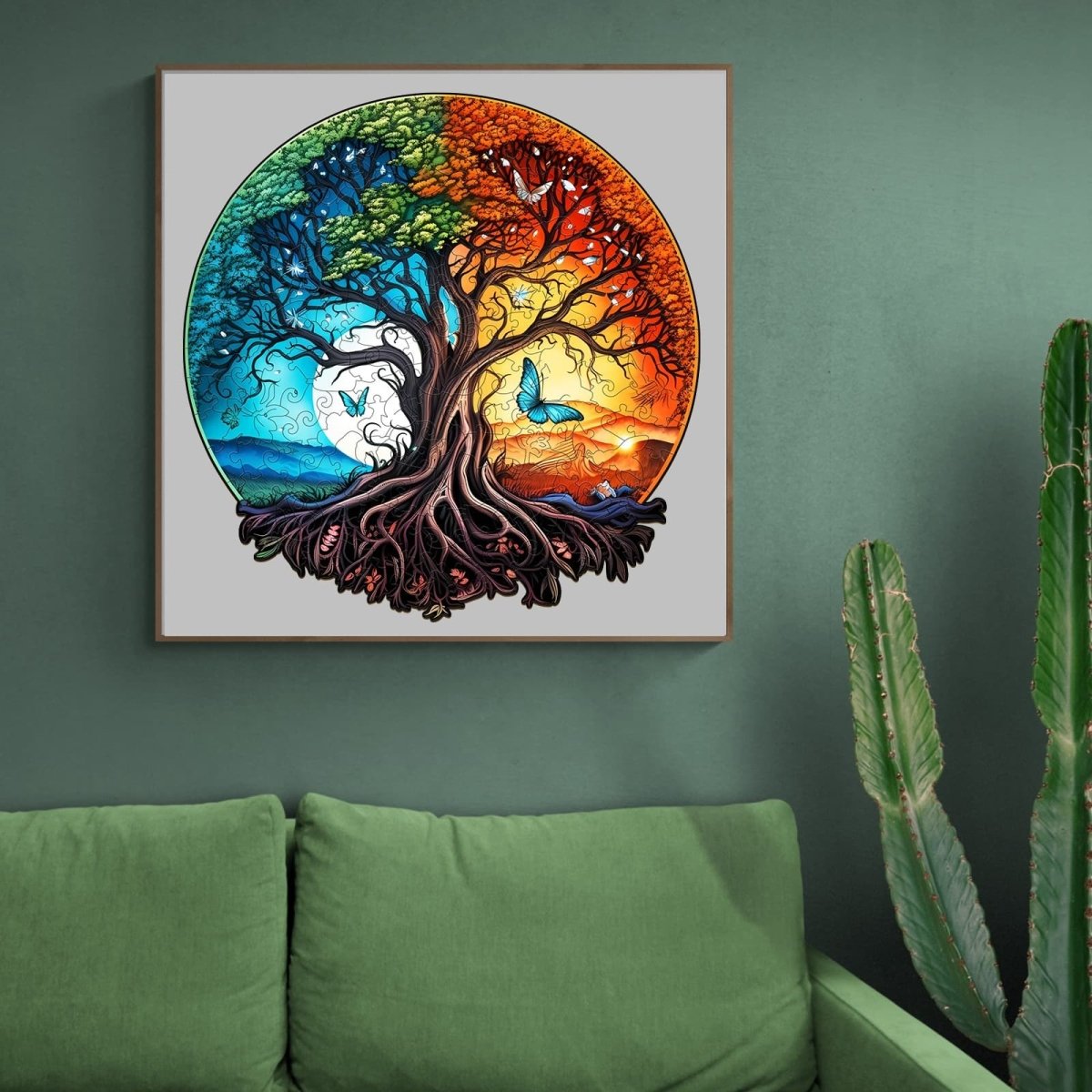 YIN YANG TREE OF LIFE 5 Wooden Jigsaw Puzzle - KAAYEE Puzzle