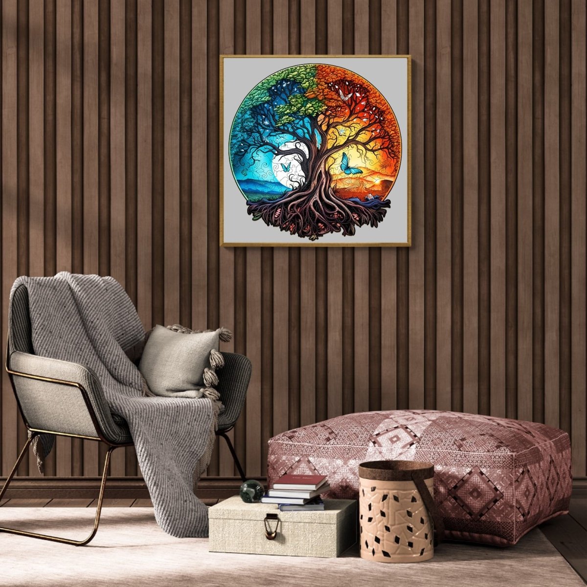 YIN YANG TREE OF LIFE 5 Wooden Jigsaw Puzzle - KAAYEE Puzzle
