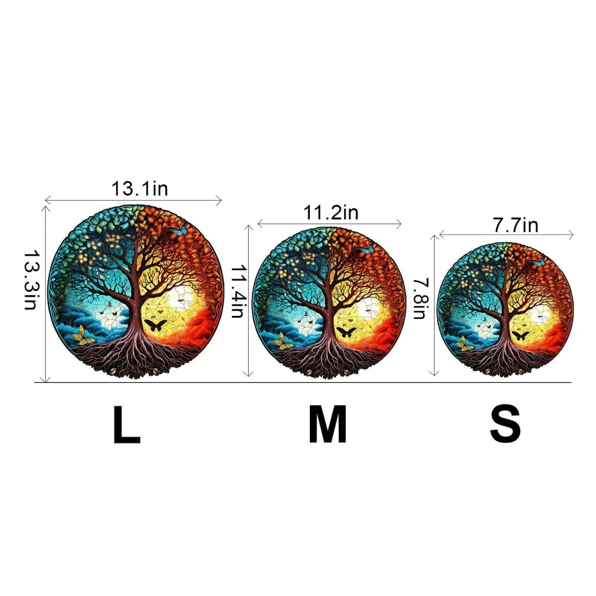 YIN YANG TREE OF LIFE 6 Wooden Jigsaw Puzzle - KAAYEE Puzzle