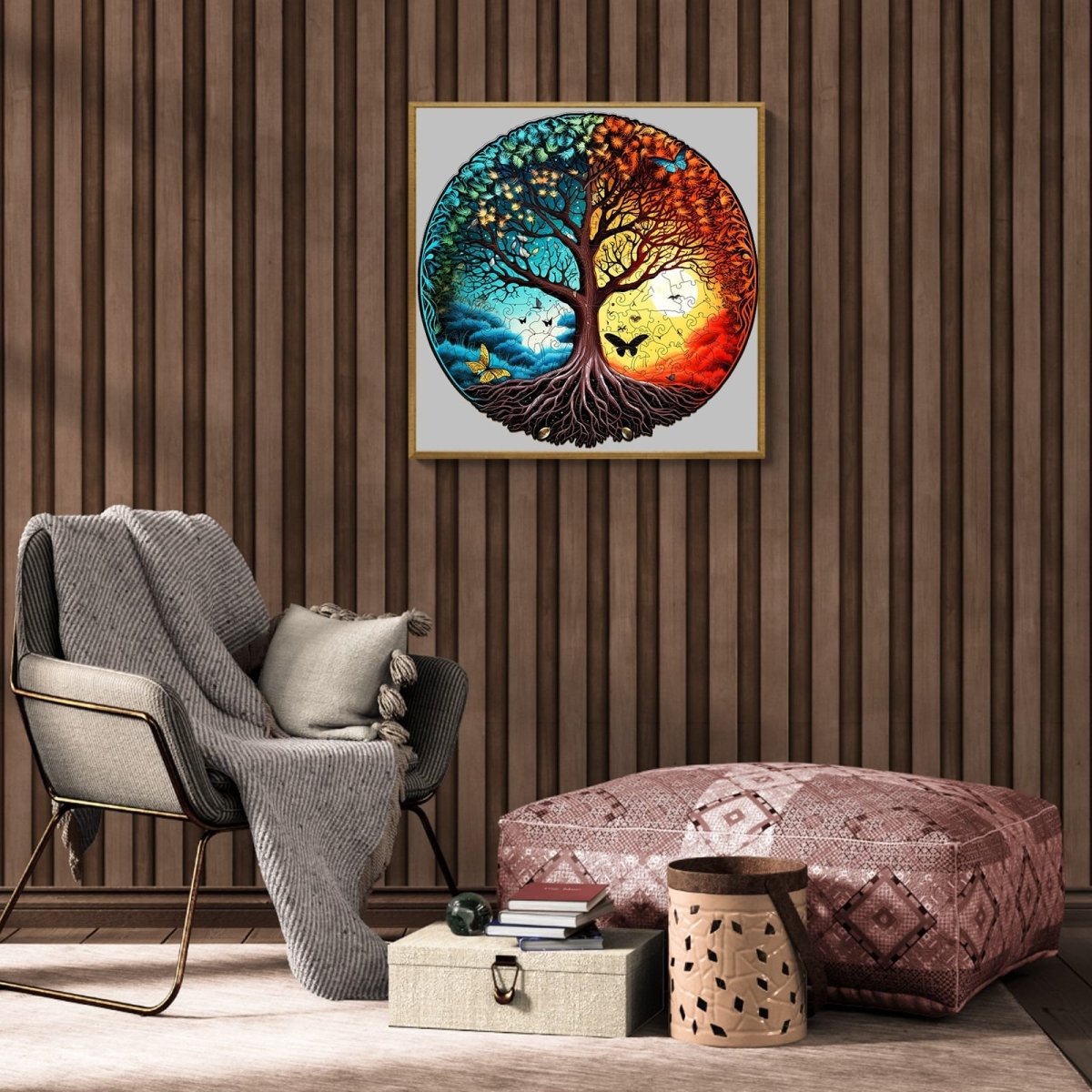 YIN YANG TREE OF LIFE 6 Wooden Jigsaw Puzzle - KAAYEE Puzzle