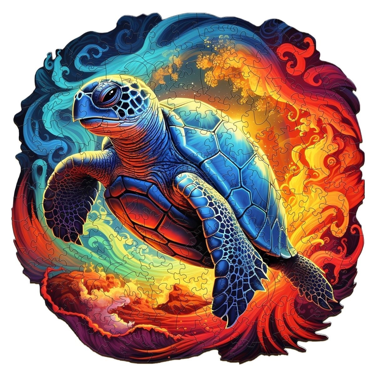 Yin Yang Turtle Wooden Jigsaw Puzzle - KAAYEE Puzzle