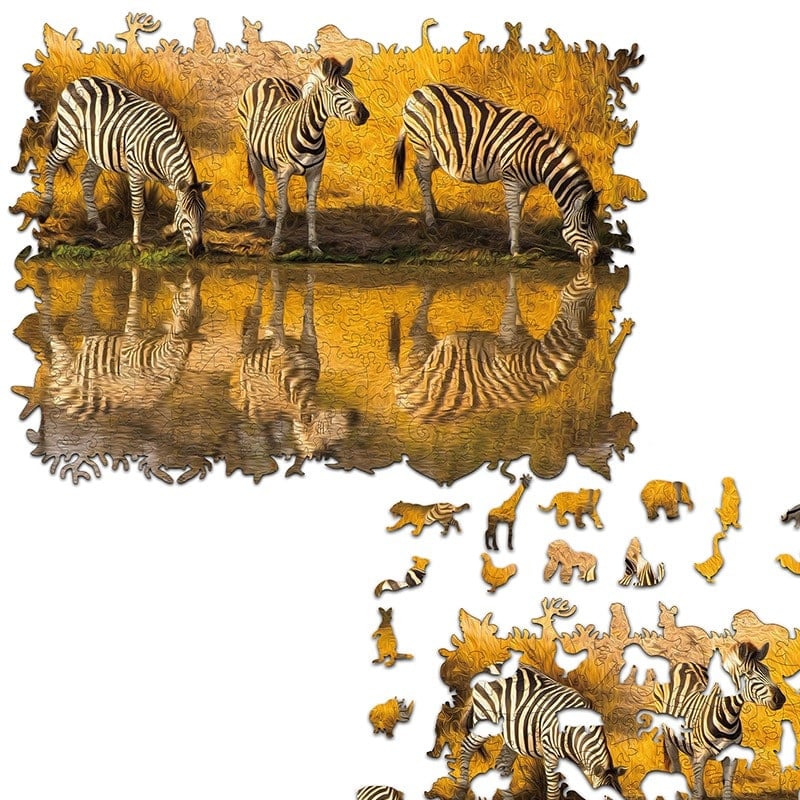 ZEBRA Wooden Jigsaw Puzzle - KAAYEE Puzzle