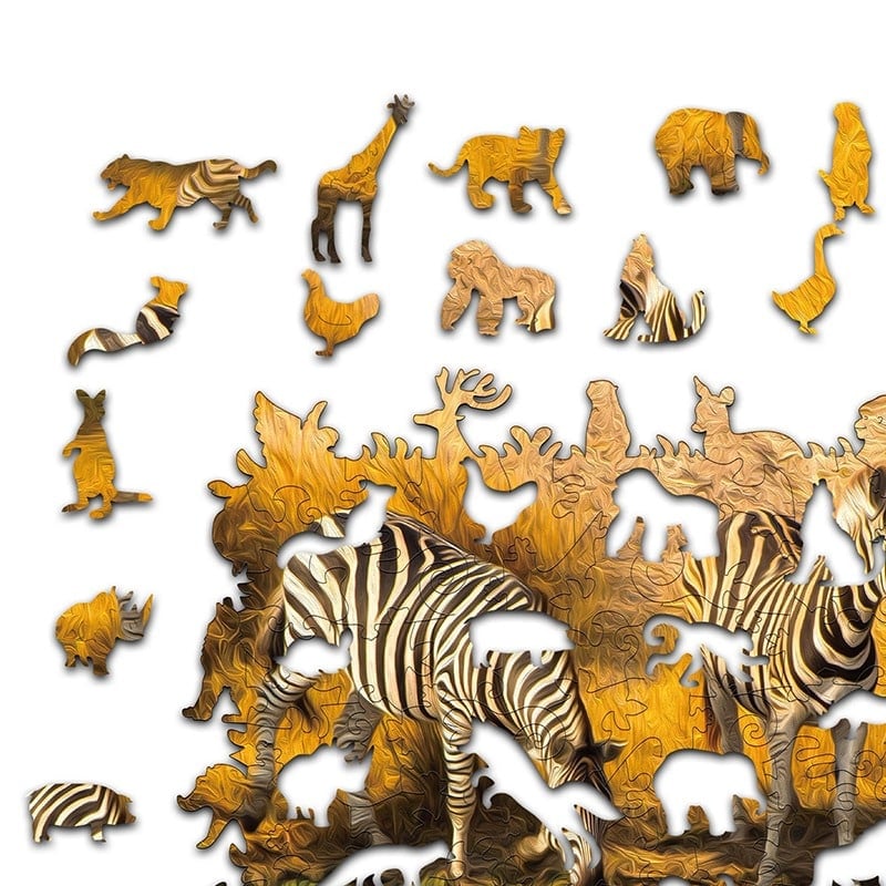 ZEBRA Wooden Jigsaw Puzzle - KAAYEE Puzzle