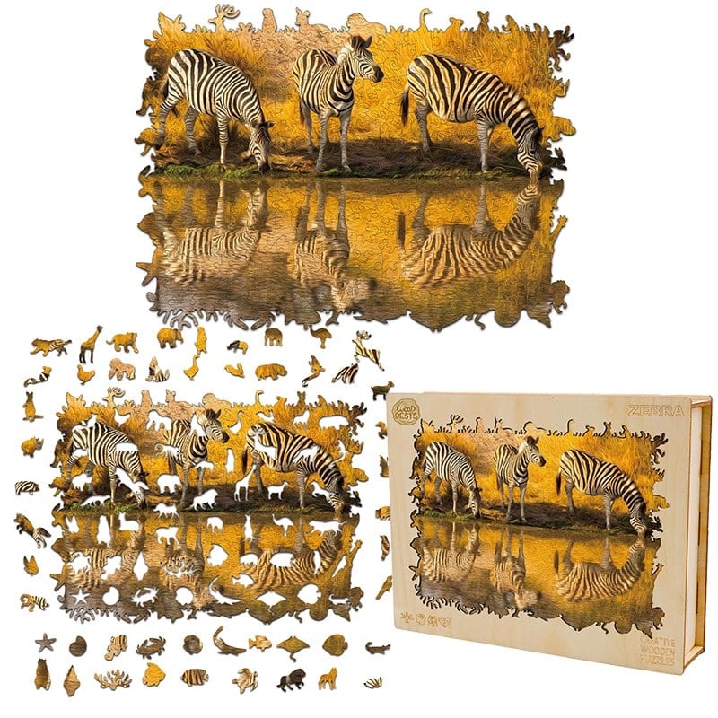 ZEBRA Wooden Jigsaw Puzzle - KAAYEE Puzzle